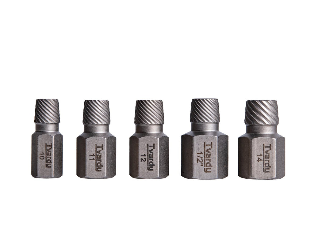 15-piece screw extractor set, Cr-Mo