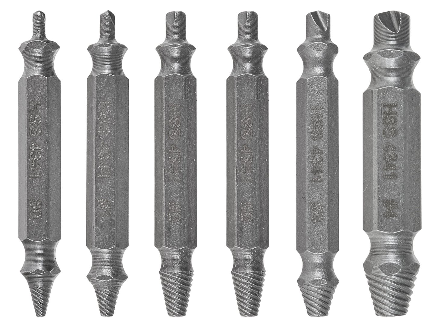 6 pcs double-sided screw extractor set