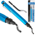 Aluminum deburring tool with replaceable HSS M2 blade