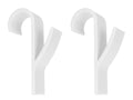 2-piece white bathroom hanging hooks set for radiator