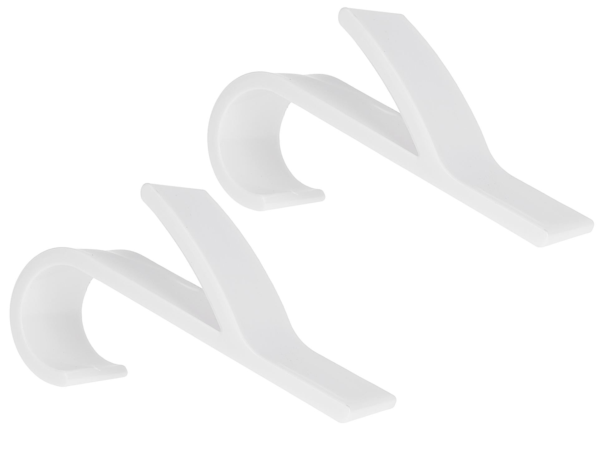2-piece white bathroom hanging hooks set for radiator
