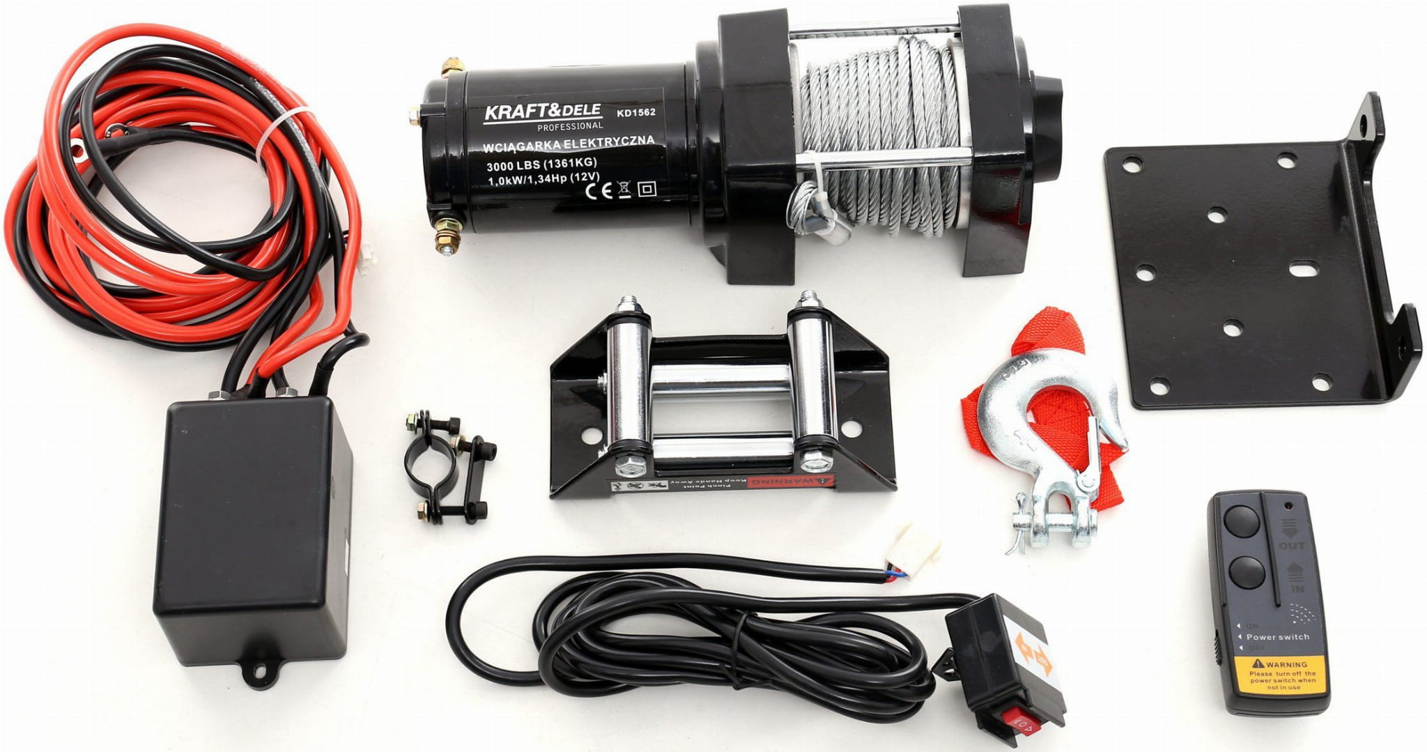 Winch - Electric winch KD1562 3000LBS 12V (D22)