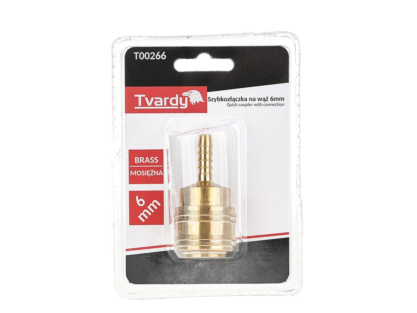 Brass quick coupler with 6 mm connection