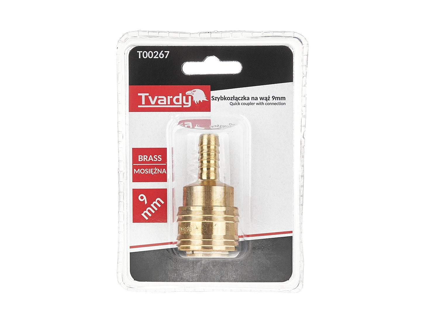 Female brass quick coupler with 9 mm connection