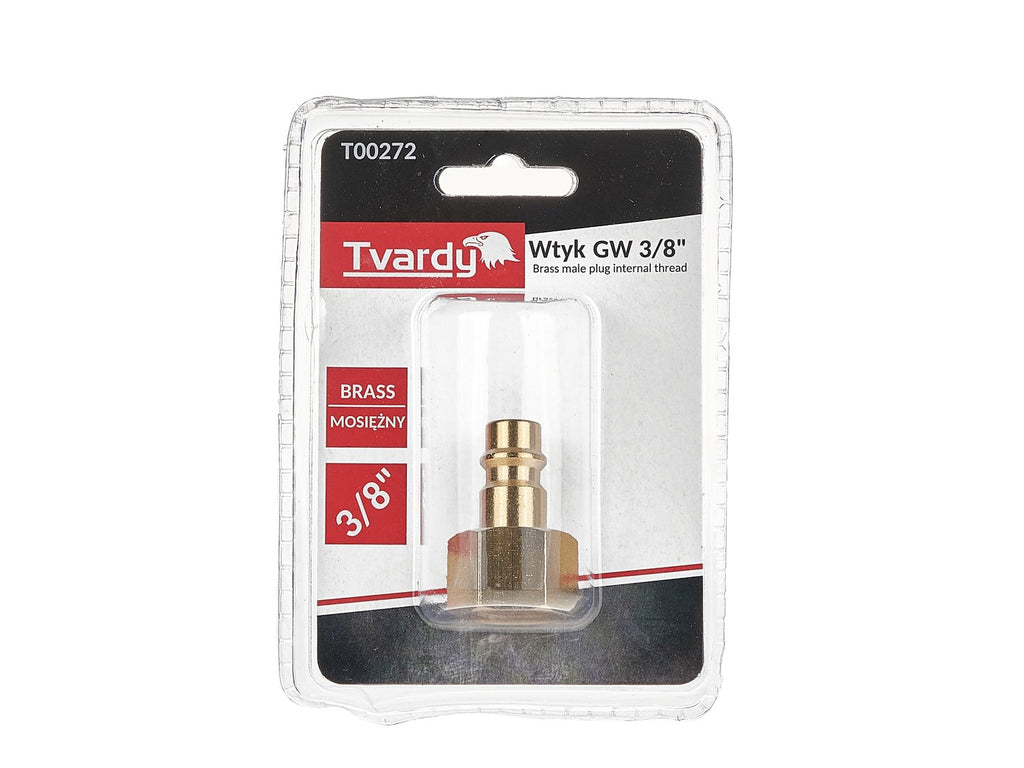 Brass male plug, internal thread 3/8\"