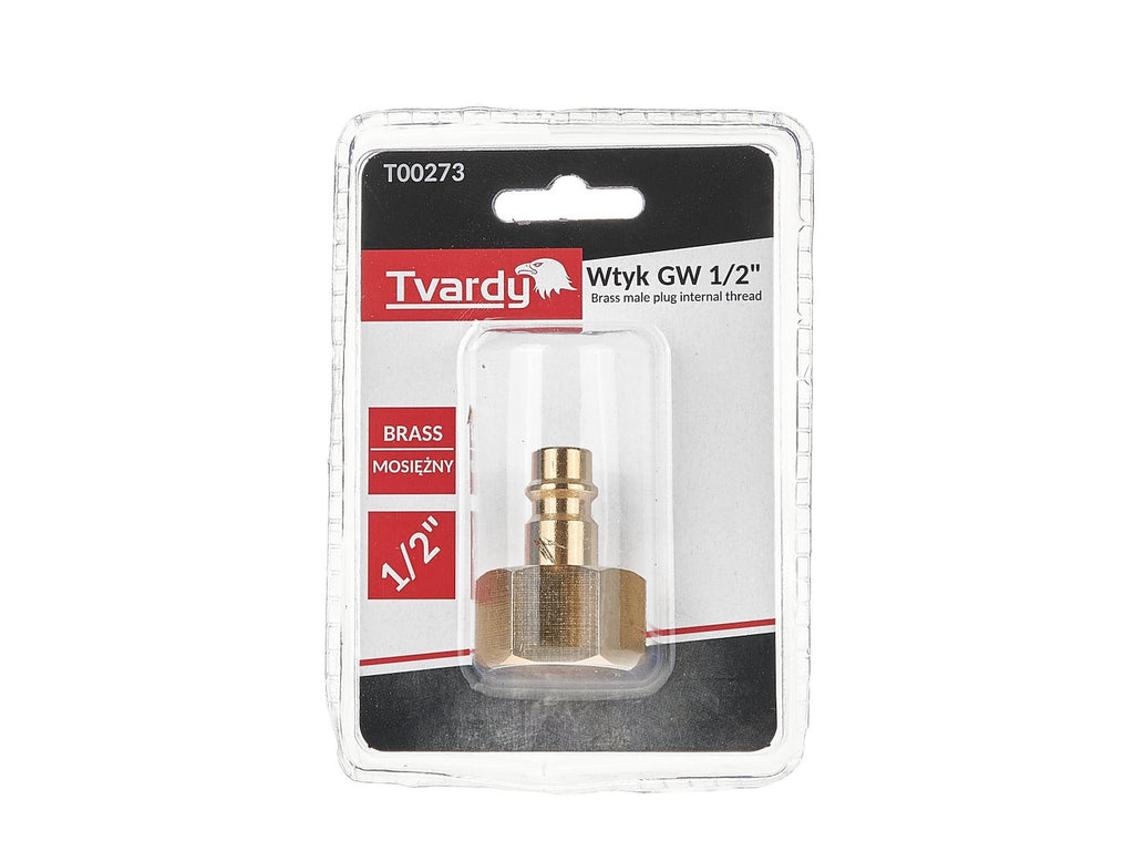Brass male plug with internal thread 1/2"