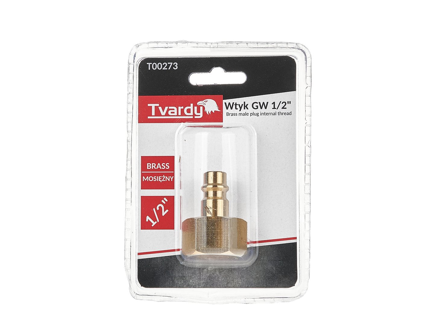 Brass male plug with internal thread 1/2"
