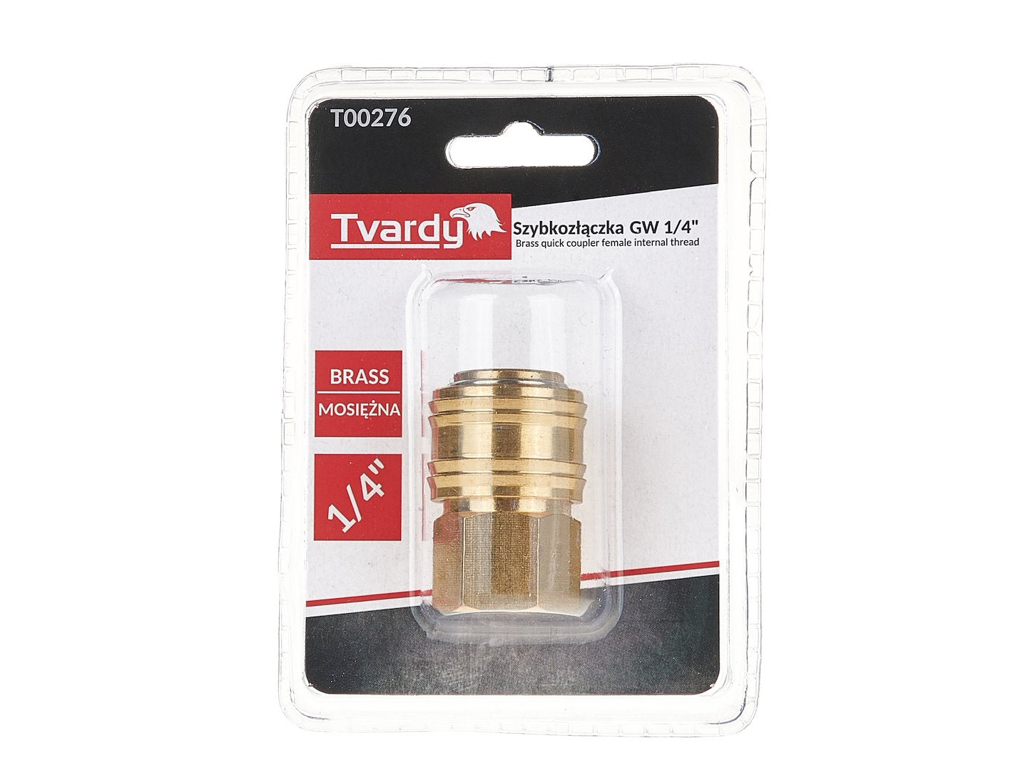 Brass female quick coupler, internal thread 1/4"