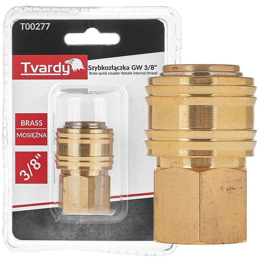 Brass quick coupler, female, internal thread 3/8"