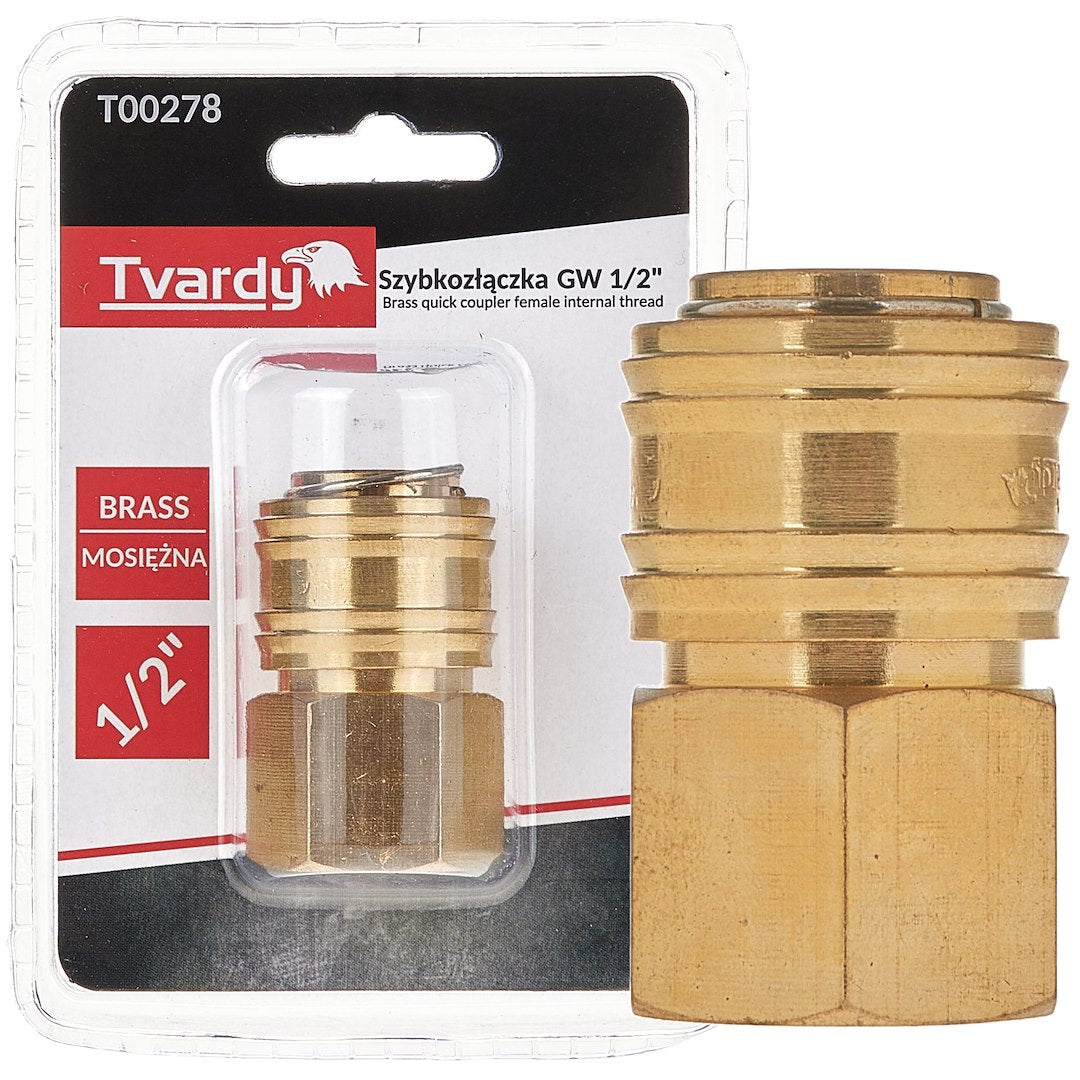 Brass quick coupler, female, internal thread 1/2"