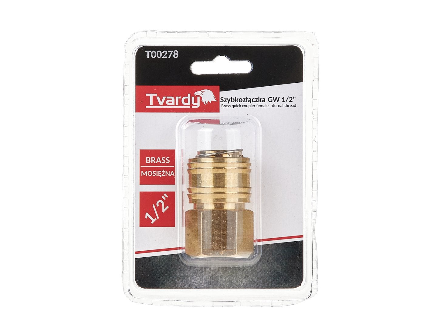 Brass quick coupler, female, internal thread 1/2"