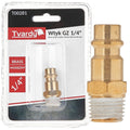 Brass male plug, external thread 1/4"