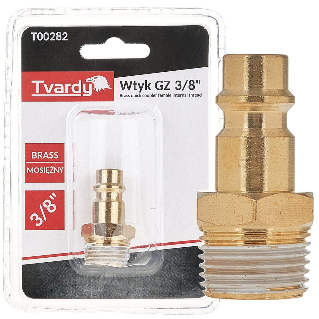 Brass male plug, external thread 3/8"