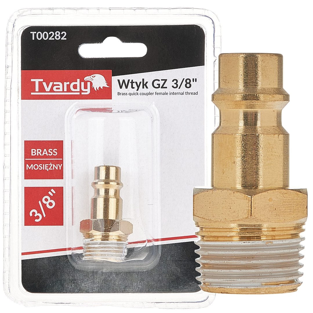 Brass male plug, external thread 3/8"