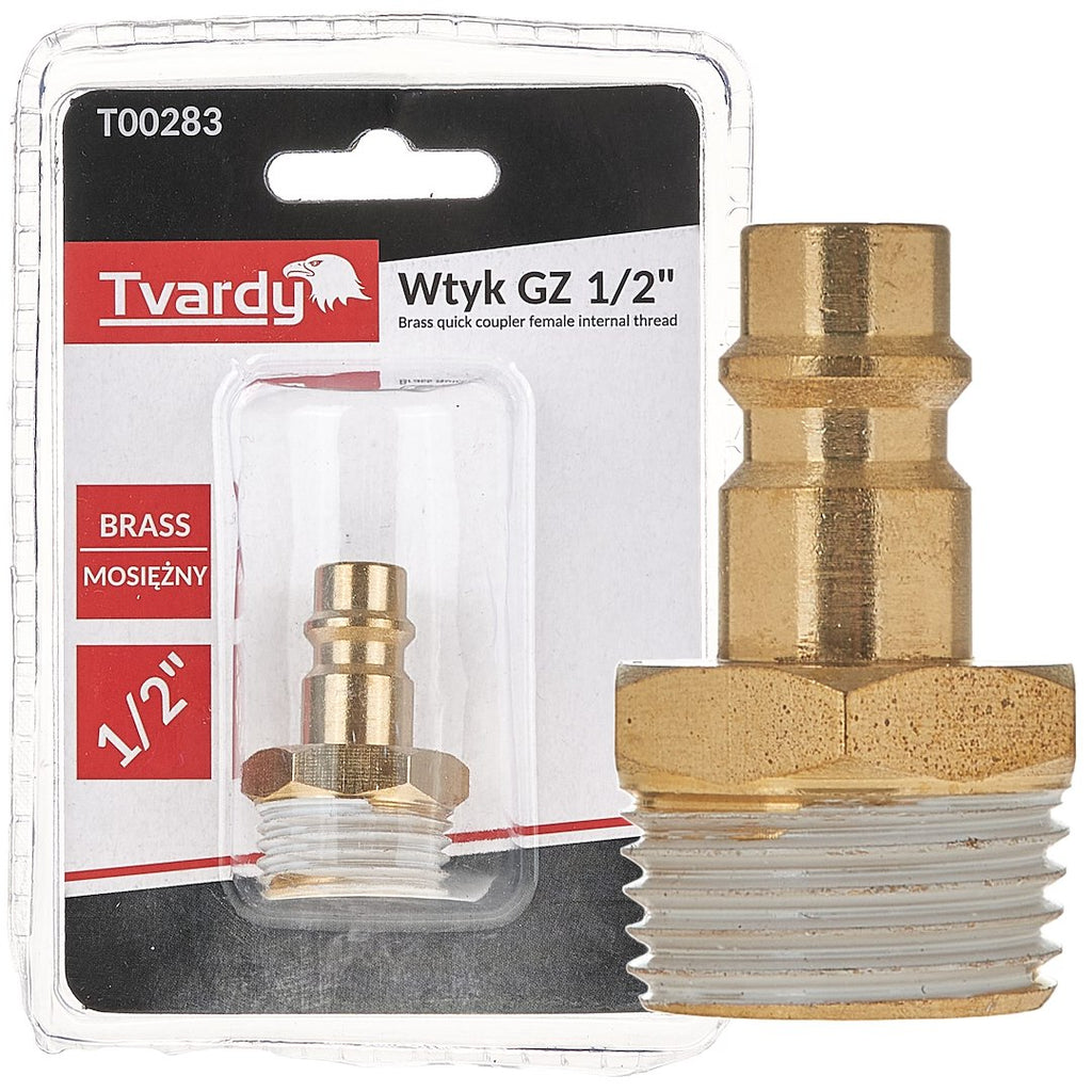 Brass male plug, external thread 1/2"