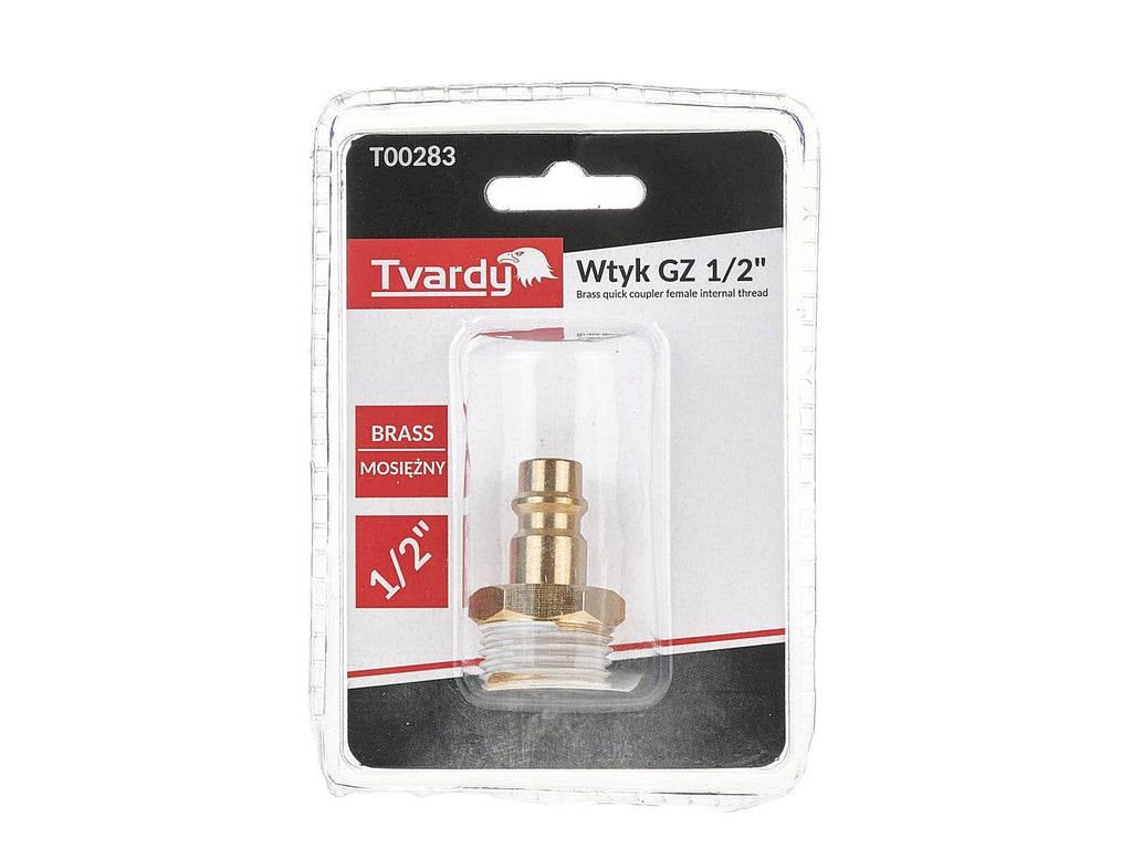 Brass male plug, external thread 1/2"