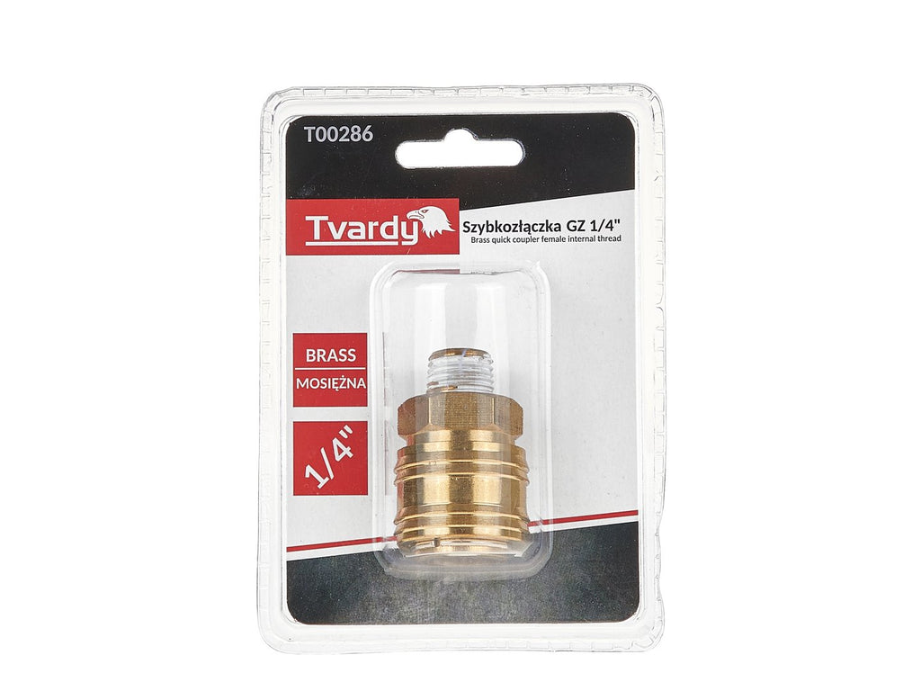 Brass quick coupler, female, external thread 1/4"