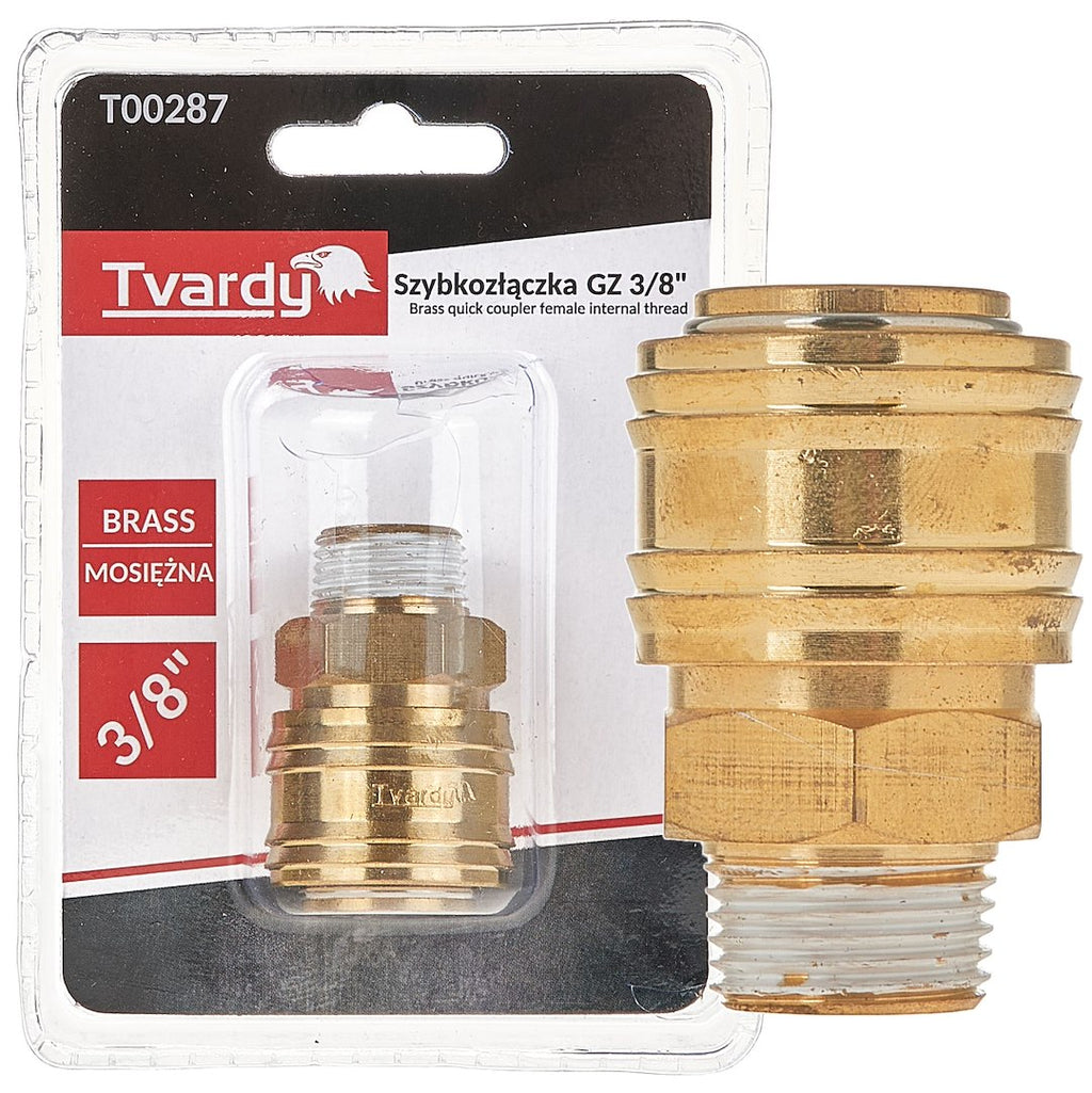 Brass quick coupler, female, external thread 3/8"