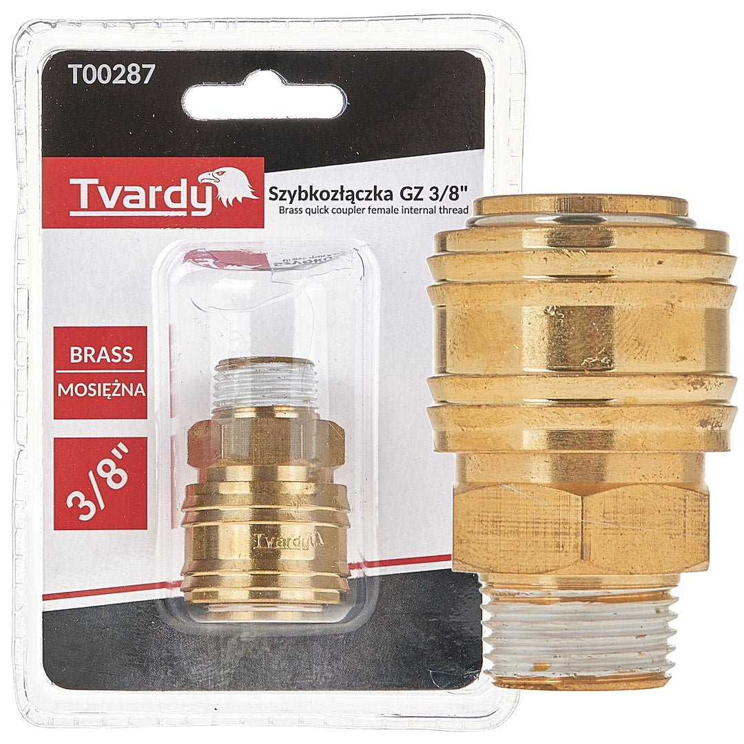 Brass quick coupler, female, external thread 3/8"