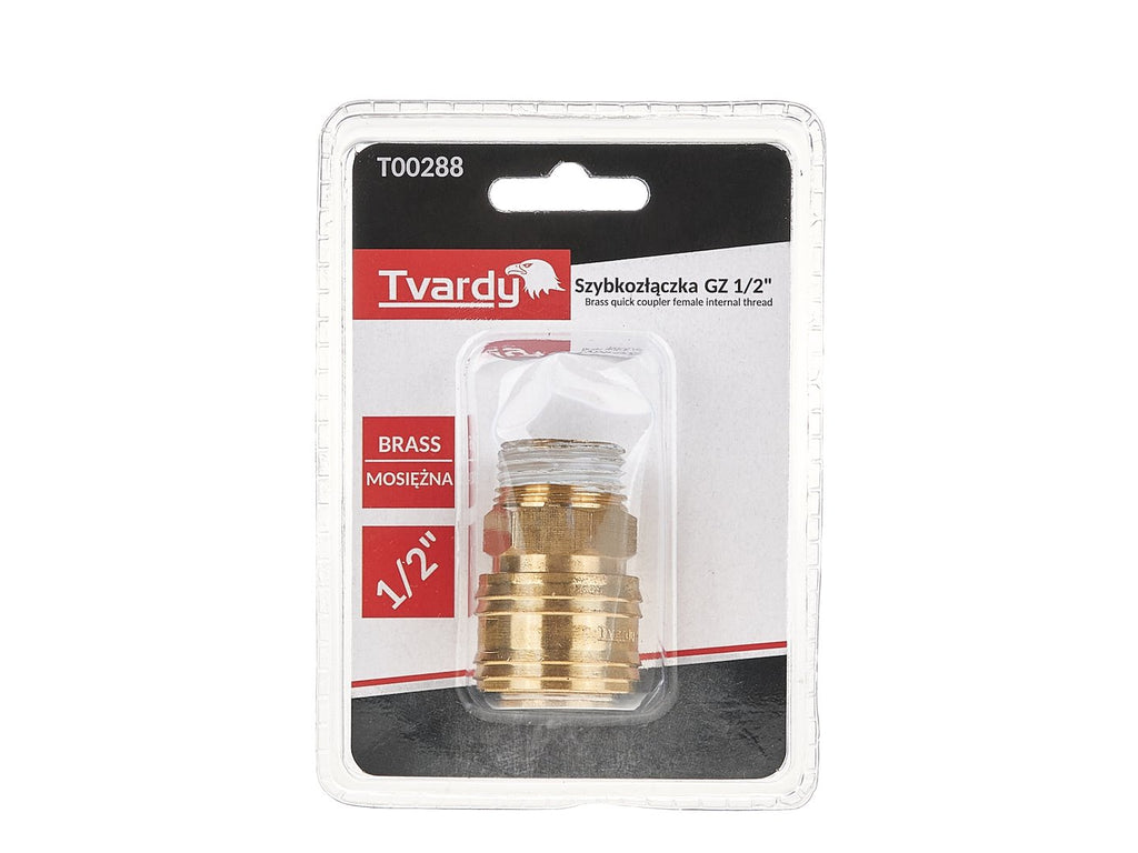 Brass quick coupler, female, external thread 1/2\"