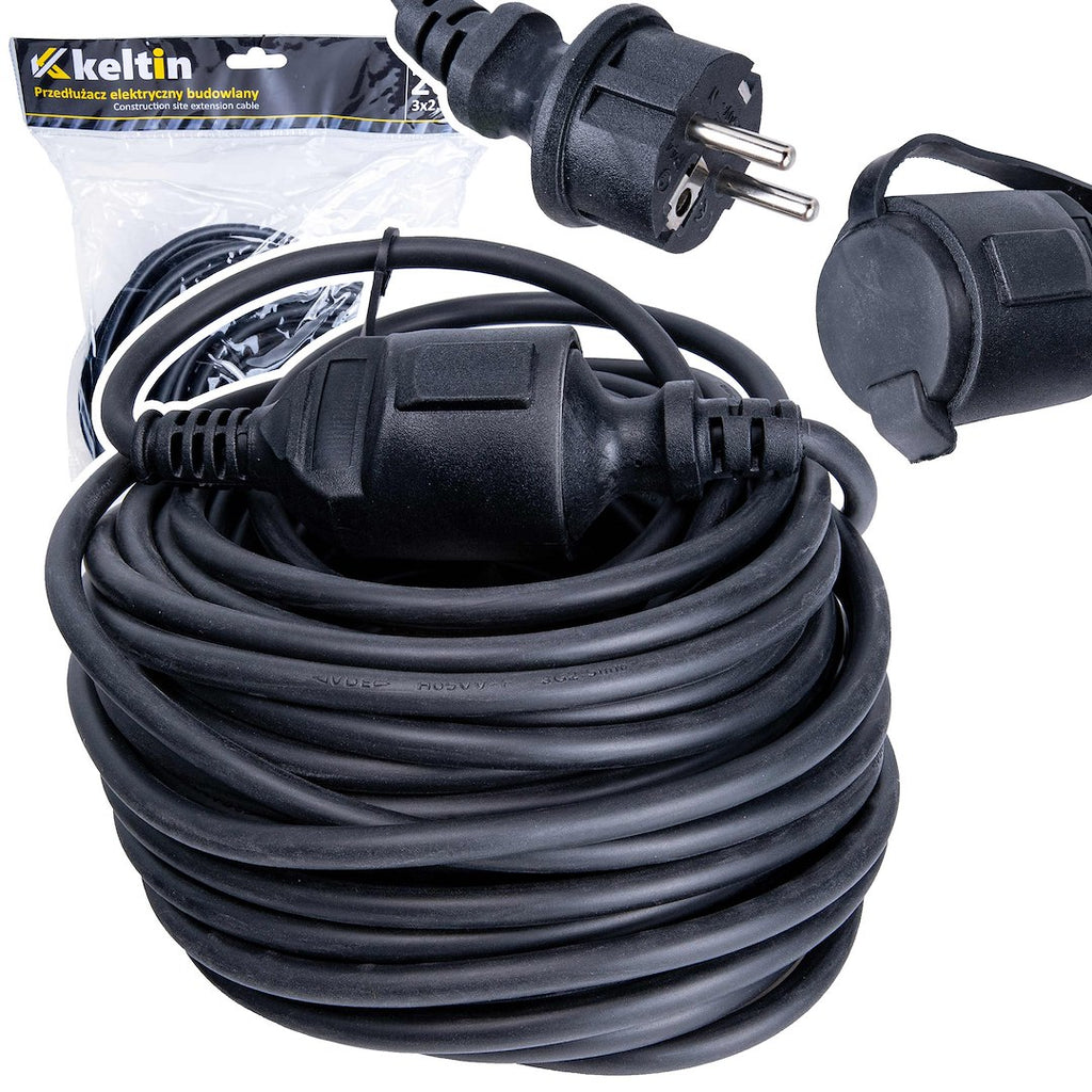 Construction-site extension cable, 20 m, IP44