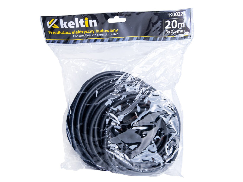Construction-site extension cable, 20 m, IP44