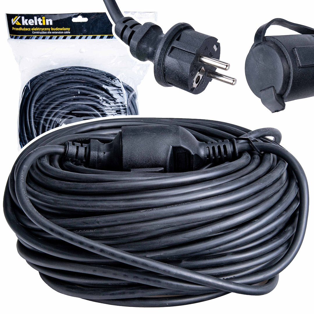 Construction-site extension cable, 50 m, IP44