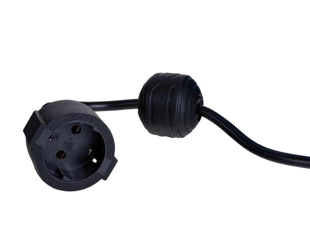 Electric extension cable with automatic reel and wall mount, 15 m + 1.5 m