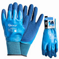 Waterproof work gloves, size 8 / polyester – latex / – Pack of 12