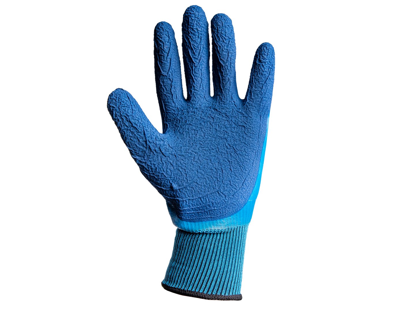 Waterproof work gloves, size 8 / polyester – latex / – Pack of 12