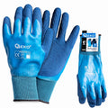 Waterproof work gloves, size 11 (polyester - latex) – Pack of 12