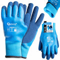 Waterproof thermal work gloves, size 8 (jersey – latex) – Pack of 12