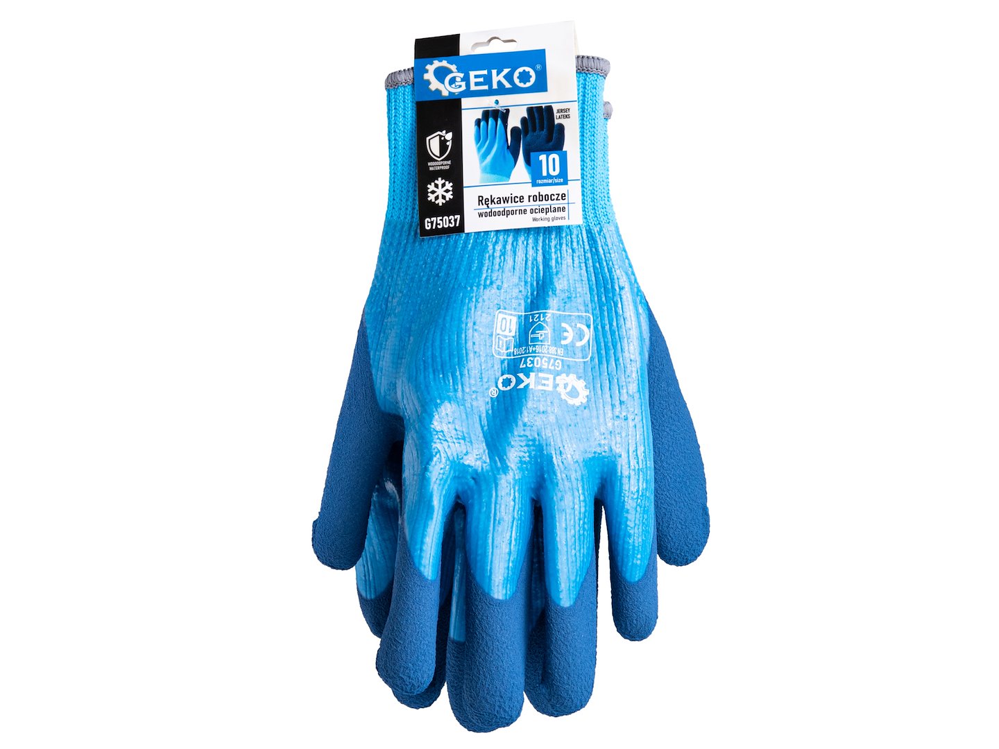 Waterproof thermal work gloves, size 10 (jersey – latex) – Pack of 12