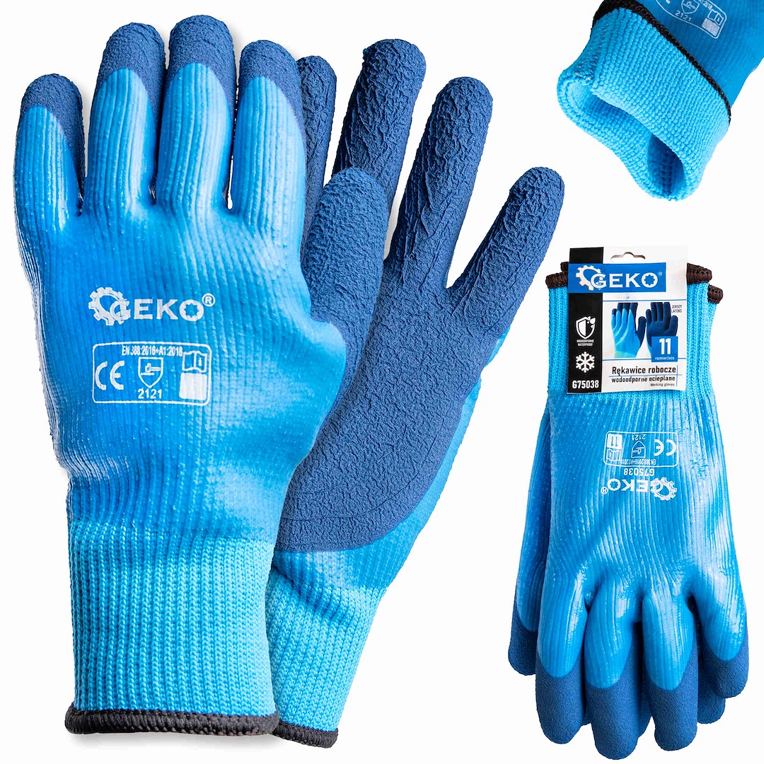 Waterproof Thermal Work Gloves — Size 11 (Jersey / Latex) – Pack of 12