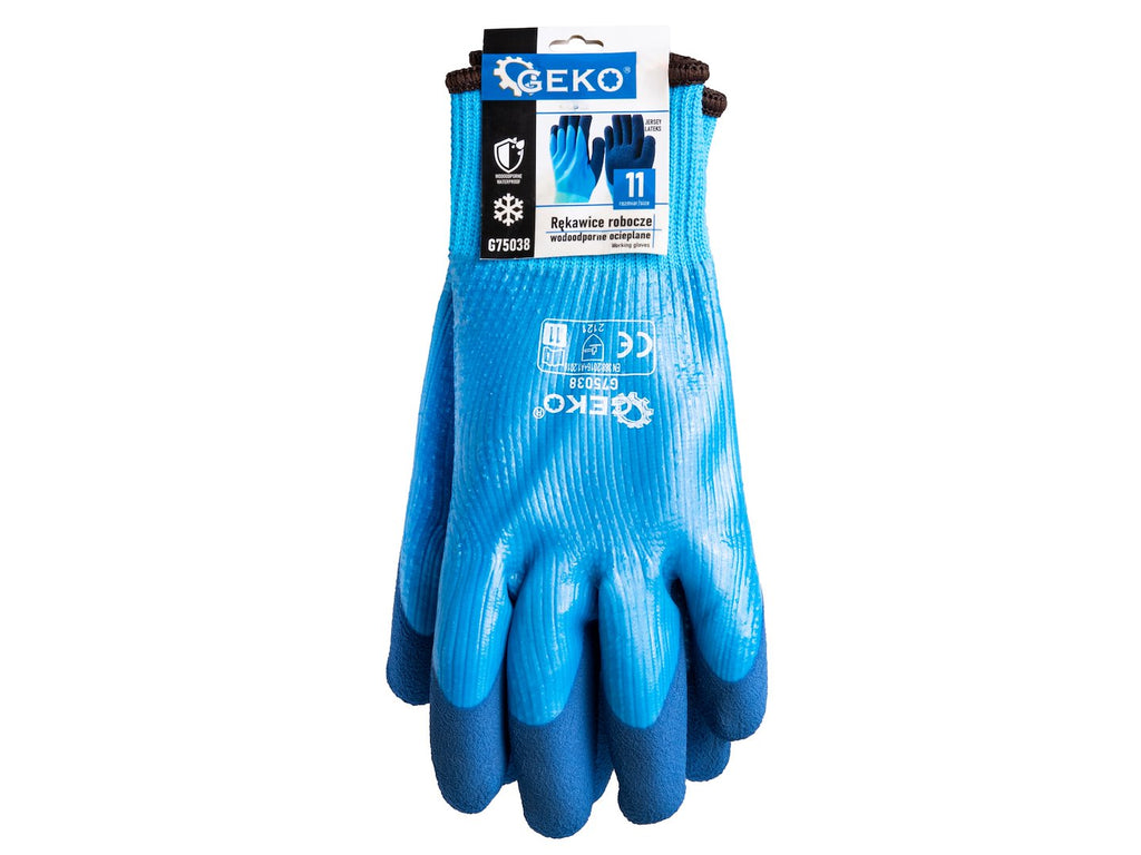 Waterproof Thermal Work Gloves — Size 11 (Jersey / Latex) – Pack of 12