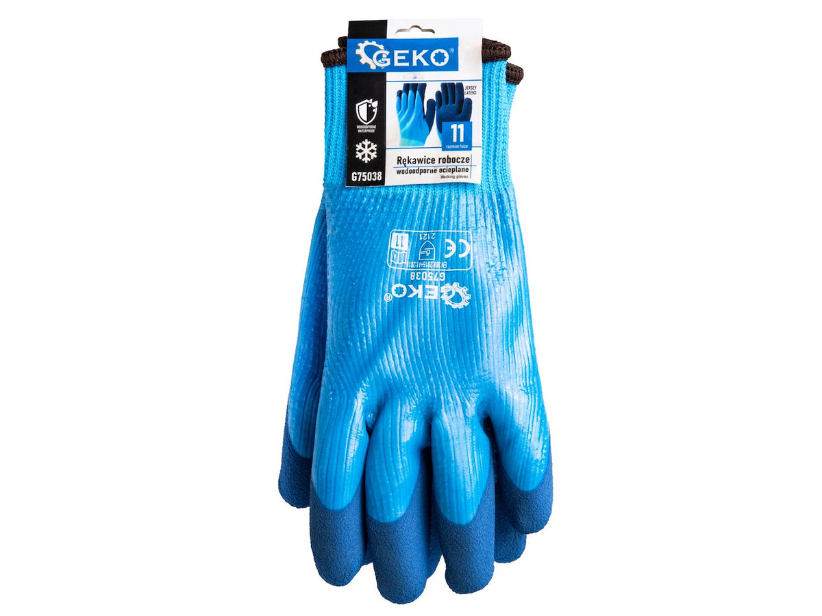 Waterproof Thermal Work Gloves — Size 11 (Jersey / Latex) – Pack of 12