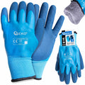 Waterproof thermal winter work gloves, size 9 (cotton – latex) – Pack of 12