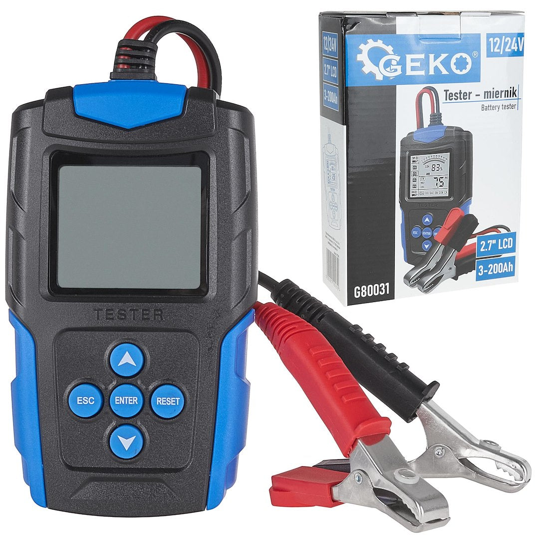 12/24V 3Ah-200Ah LCD Battery Tester