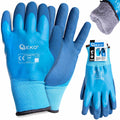 Waterproof thermal winter work gloves, size 11 (cotton/latex) – Pack of 12