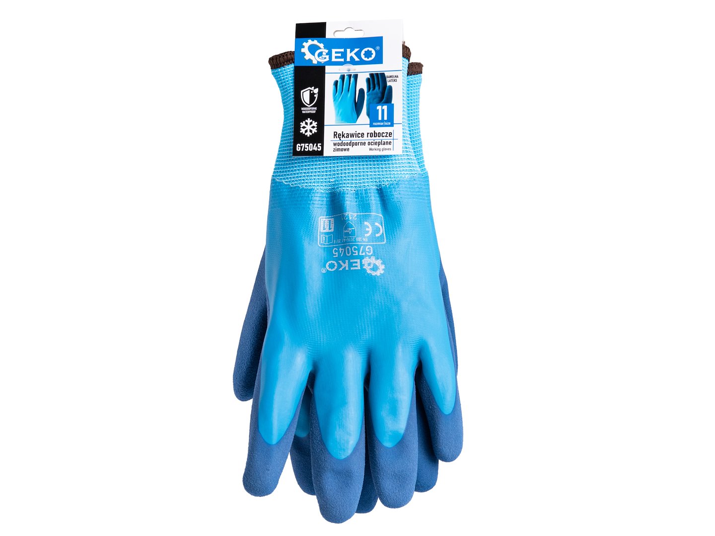 Waterproof thermal winter work gloves, size 11 (cotton/latex) – Pack of 12