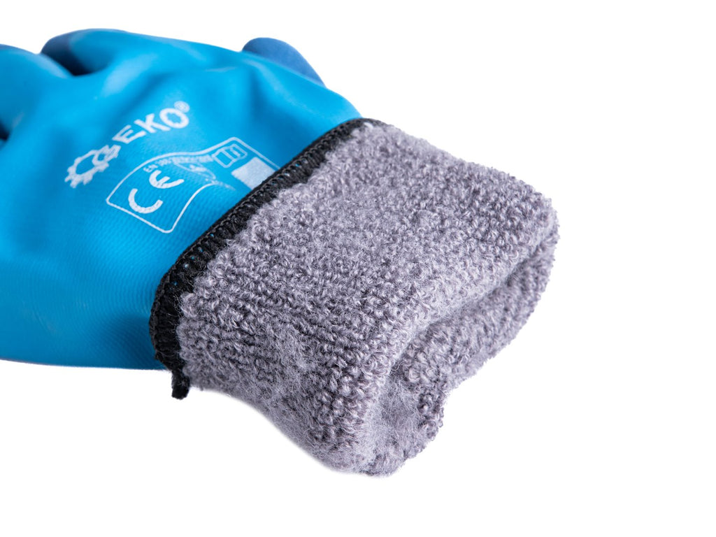 Waterproof thermal winter work gloves, size 11 (cotton/latex) – Pack of 12