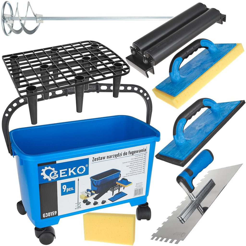 9-piece grout tool set