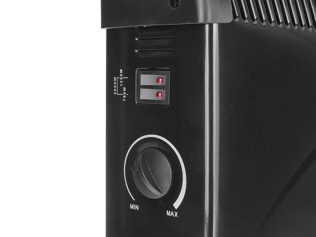 Convector heater with thermostat 2000 W (black)