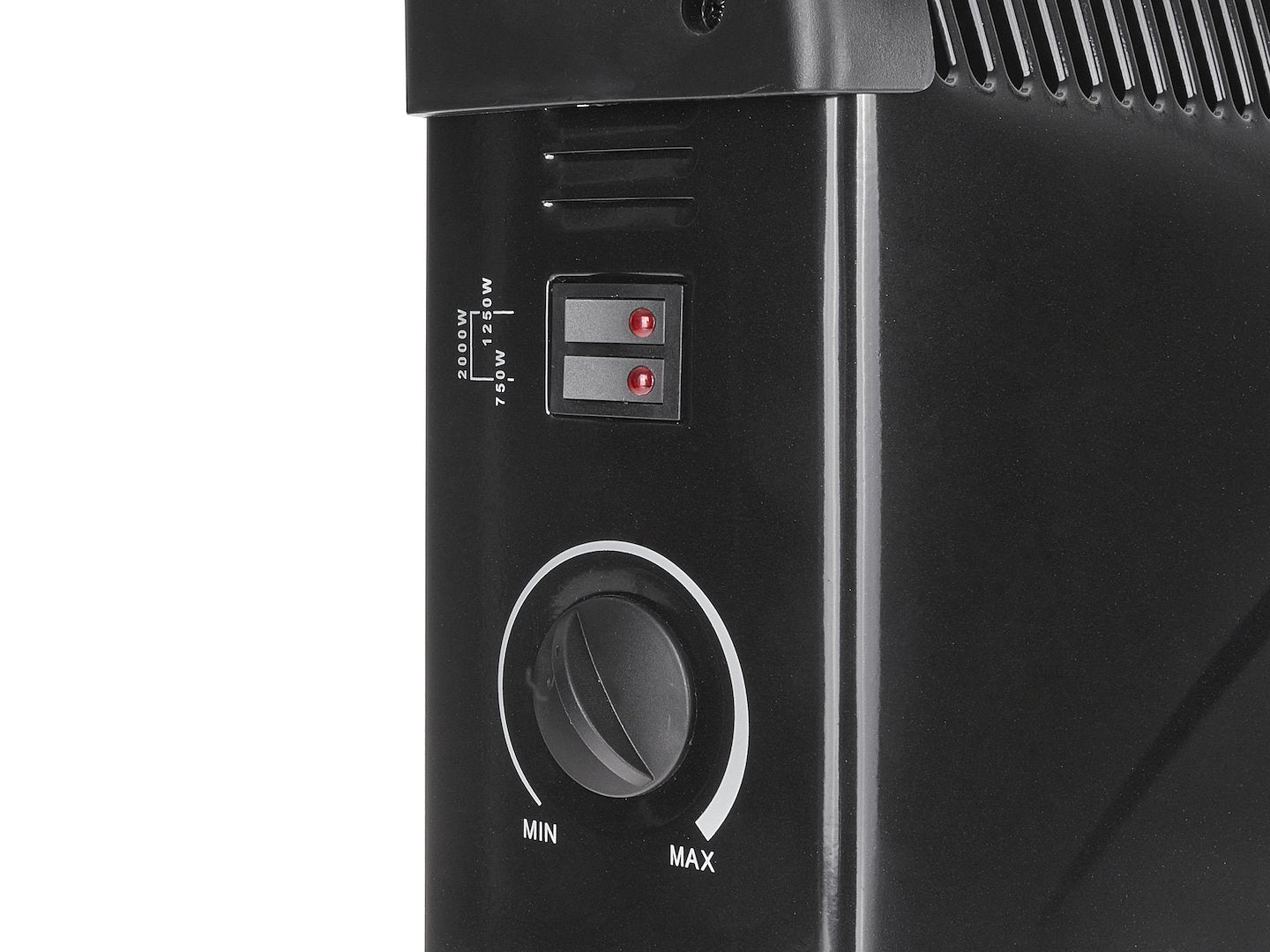 Convector heater with thermostat 2000 W (black)