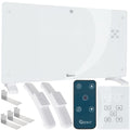 Glass convector heater with LCD, remote control and WiFi — 2500W (White)