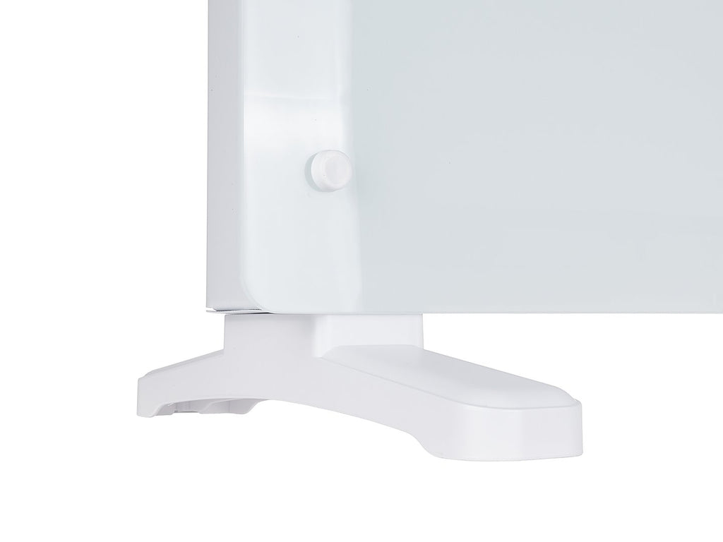 Glass convector heater with LCD, remote control and WiFi — 2500W (White)