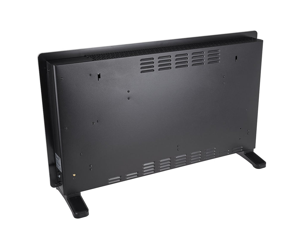 Glass convector heater with LCD, remote control and Wi‑Fi, 2500W (black)