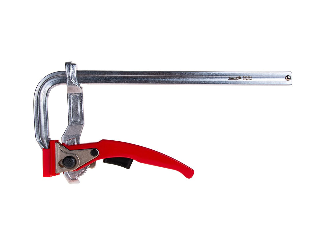 Forged F-type ratchet clamp 200 x 80 mm
