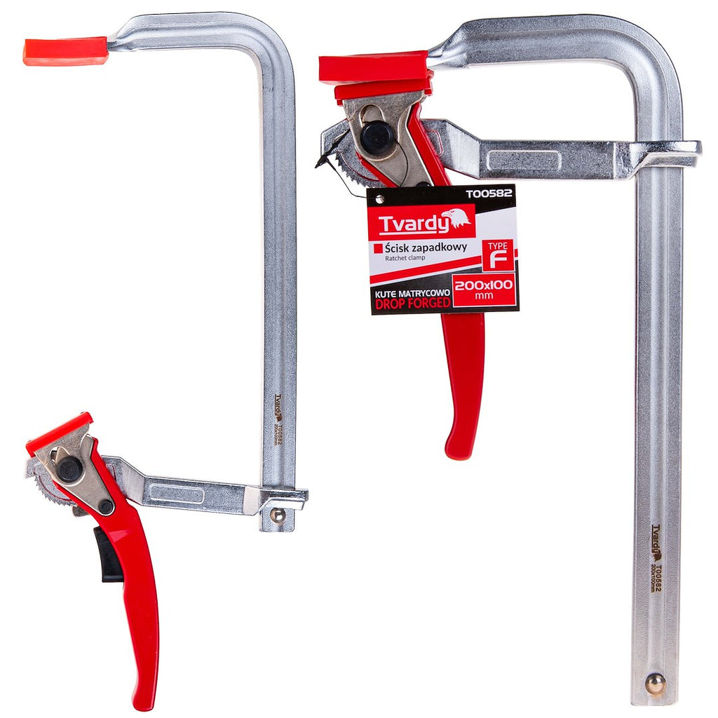 Forged F-type Ratchet Clamp 200 x 100 mm