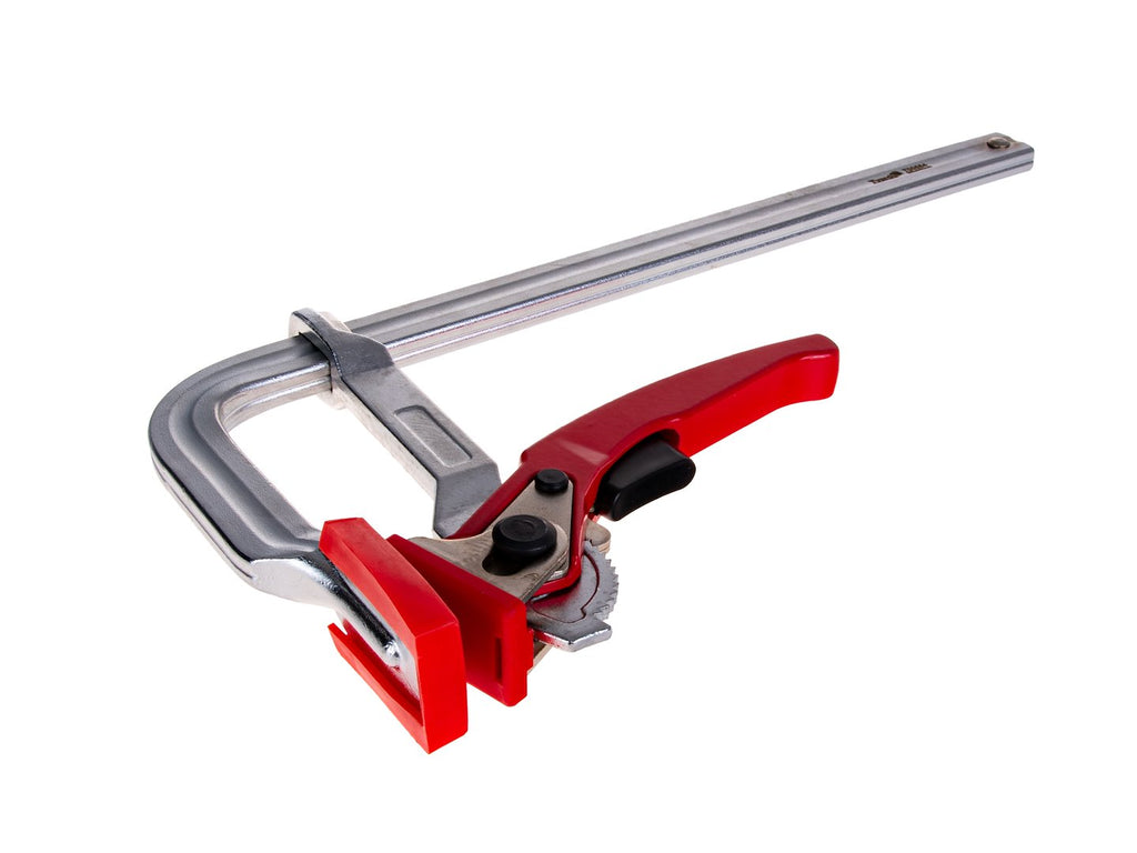 Forged F-type ratchet clamp, 250 x 100 mm